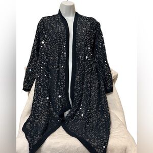 Chico's Black Sequin Cardigan
